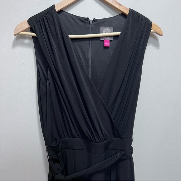 Vince Camuto Faux Wrap Jersey Jumpsuit Black Size Small - Picture 4 of 10